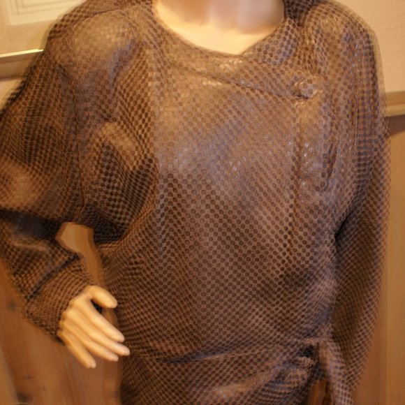 Chocolate Sweet Leather Bomber Jacket & Skirt - Picture 7 of 10